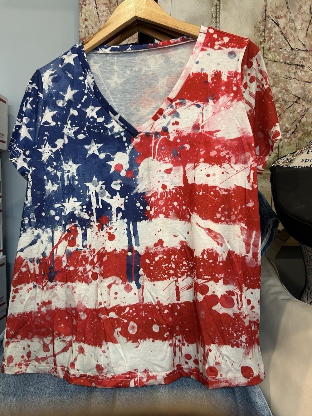 American Flag | Large | Women's Tee